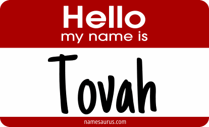 Hello my name is Tovah png download