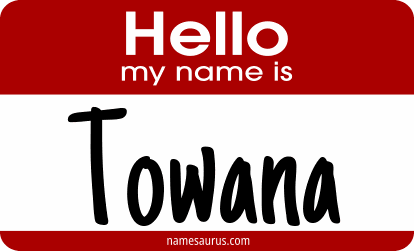 Hello my name is Towana png download