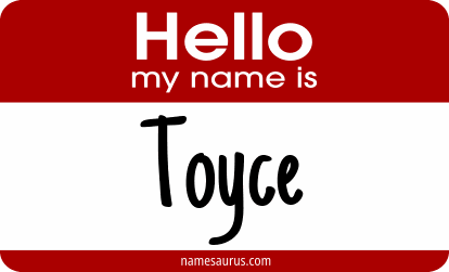 Hello my name is Toyce png download