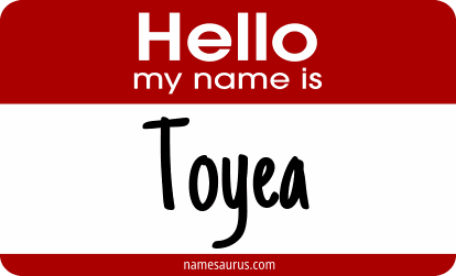 Hello my name is Toyea png download