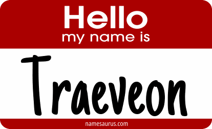 Hello my name is Traeveon png download