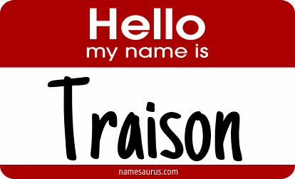 Hello my name is Traison png download