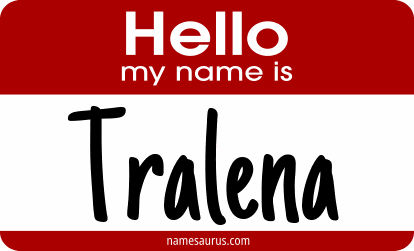 Hello my name is Tralena png download