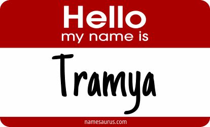Hello my name is Tramya png download