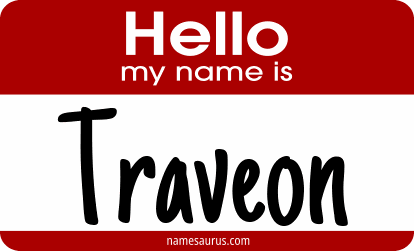 Hello my name is Traveon png download