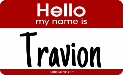 Hello my name is Travion png download