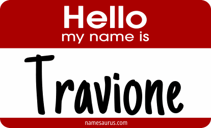 Hello my name is Travione png download