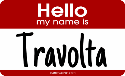 Hello my name is Travolta png download