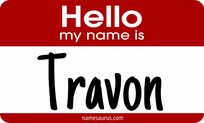 Hello my name is Travon png download