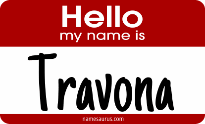 Hello my name is Travona png download