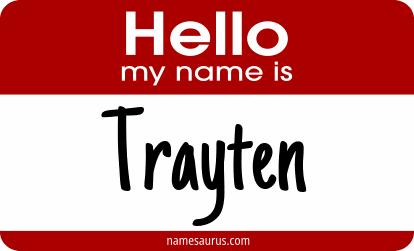 Hello my name is Trayten png download