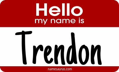 Hello my name is Trendon png download