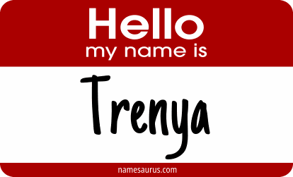 Hello my name is Trenya png download