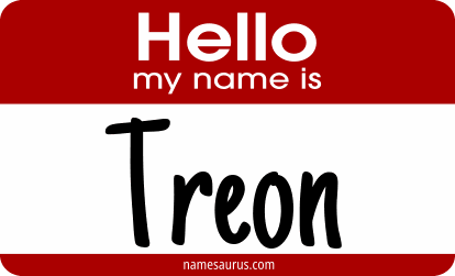 Hello my name is Treon png download