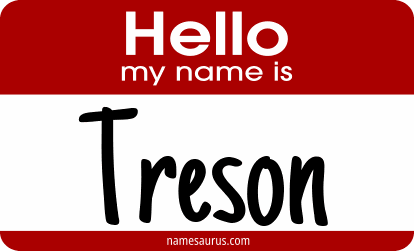 Hello my name is Treson png download