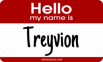 Hello my name is Treyvion png download