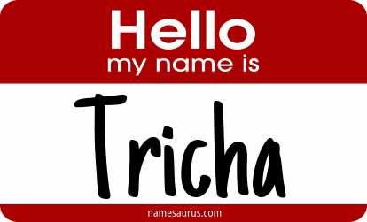 Hello my name is Tricha png download