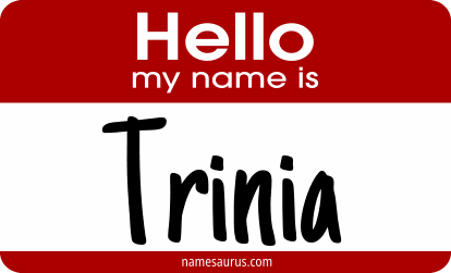 Hello my name is Trinia png download