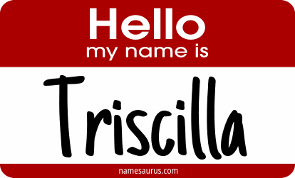 Hello my name is Triscilla png download