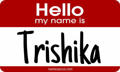 Hello my name is Trishika png download