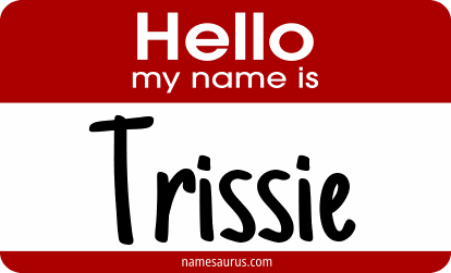 Hello my name is Trissie png download