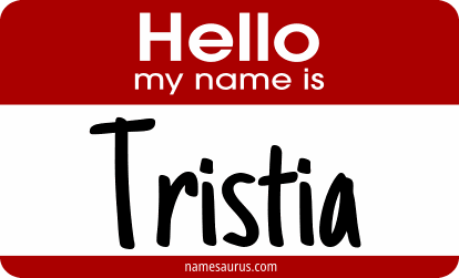 Hello my name is Tristia png download