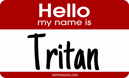 Hello my name is Tritan png download