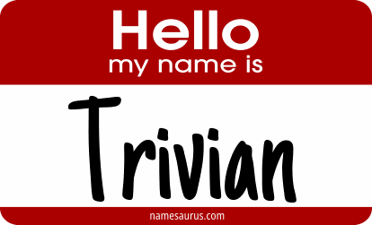 Hello my name is Trivian png download