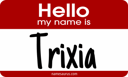 Hello my name is Trixia png download