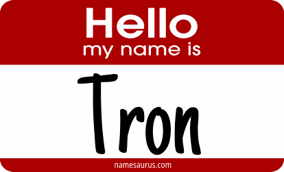 Hello my name is Tron png download