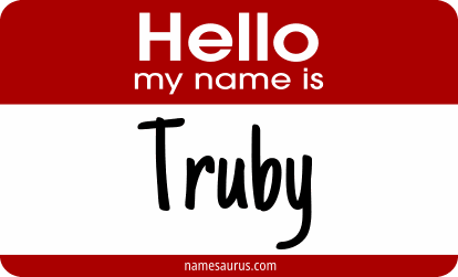 Hello my name is Truby png download