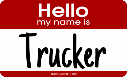 Hello my name is Trucker png download