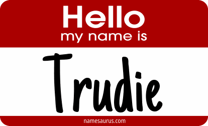 Hello my name is Trudie png download