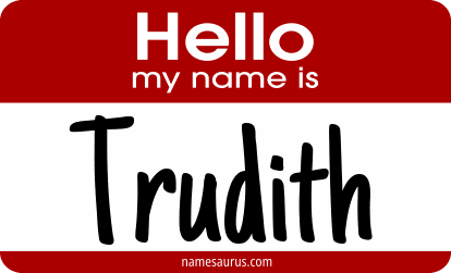 Hello my name is Trudith png download