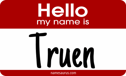 Hello my name is Truen png download