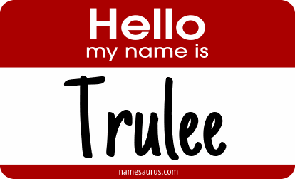 Hello my name is Trulee png download