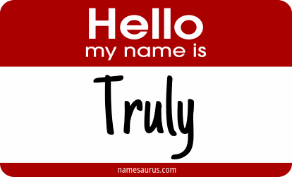 Hello my name is Truly png download