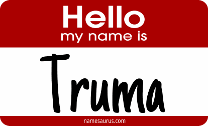 Hello my name is Truma png download