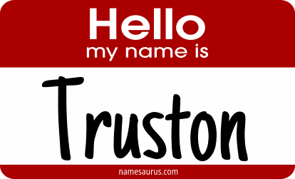 Hello my name is Truston png download