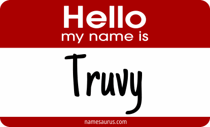Hello my name is Truvy png download