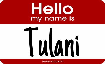 Hello my name is Tulani png download