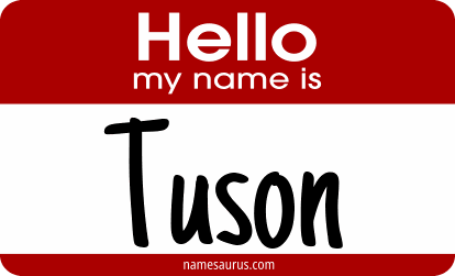 Hello my name is Tuson png download