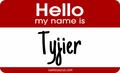 Hello my name is Tyjier png download