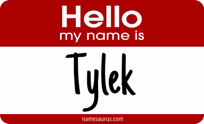 Hello my name is Tylek png download