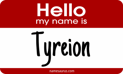 Hello my name is Tyreion png download