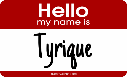 Hello my name is Tyrique png download