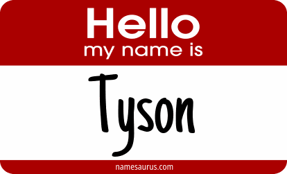 Hello my name is Tyson png download