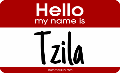 Hello my name is Tzila png download