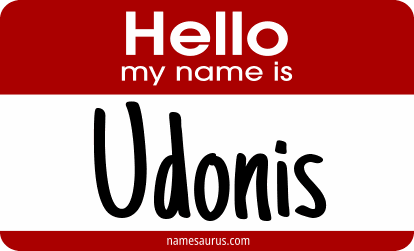 Hello my name is Udonis png download