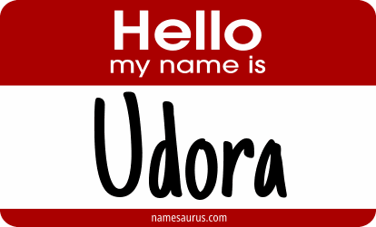 Hello my name is Udora png download